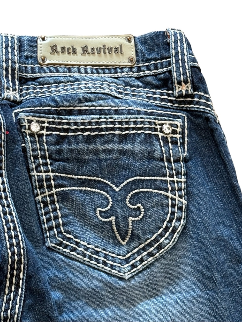 Rock Revival Women's Blue Jen Denim Boot Cut Jeans size 28